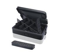 Dremel Coffret de transport avec 6 séparateurs et boîte de rangement d'accessoires, Solution d'organisation personnalisable pour accessoires d’outils multi-usages, Système compact et empilable