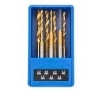 Dremel Jeu de 7 Forets Revêtus de Titane avec Coffret (0.8-3.2mm), perce Bois, Plastique, Métaux Tendres et Cloisons Sèches, pour Outils Rotatifs Multifonctions