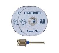 Dremel Adaptateur S406 EZ SpeedClic + 2 disques à tronçonner 38 mm – métal/acier trempé