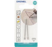 DREMEL - Lot de 2 pointes diamantées 4,4mm 7105 - Pour bois, céramique, verre et pierres semi-précieuses