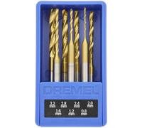 Dremel Jeu de 7 forets revêtus de titane 0,8–3,2 mm pour bois, plastique et métaux tendres