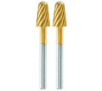 Dremel MAX Mèche de sculpture haute performance (117DM) 2 mèches haute performance revêtement titane pour la sculpture et la gravure, 6,4 mm, durée de vie maximale