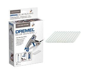 Dremel Pistolet à Colle 940-3 Outil Compact (195 °C) 3 Accessoires & GG11 Lot de 12 Bâtons de colle Universelle 11mm pour Pistolet à Colle Chaude Haute Température 195°C