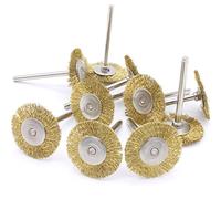 Dremel Proxxon Lot de 10 mini brosses rondes en laiton 25 mm pour perceuse multifonction