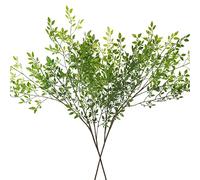 Dremisland Lot de 2 Plante Artificielle Interieur 110cm Nandina Branches Feuillage Artificiel Exterieur Fausse Plante Remplissage de Vase pour Célébration Cuisine Jardin Bureau Decoration Salon