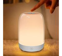 Dremkit Veilleuse 6 couleurs personnalisables - Contrôle tactile - Rechargeable par USB - Intensité variable - Lumière chaude pour l'allaitement, les chambres de bébés et d'enfants (blanc)