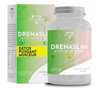 DRENASLIM® DETOX (RÉGIME DÉTOX DRAINANT INCLUS) - 240 COMPRIMÉS | Detox Foie Minceur | Maigrir Rapidement Efficacement I Puissant et Rapide, avec Bromelain, Orthosiphon, Pissenlit, Gymnema et Fenouil
