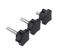 Dreneco Vis de pouce, étoile en plastique moletées boutons de serrage en forme d'étoile en plastique noir M8x70mm, 5 stk