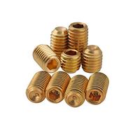 Dreneco Vis Sans Tête Hexagonale, Laiton Douille Hexagonale Vis-pointeau Vis à Six Pans Creux (M8*20mm,5 pcs)