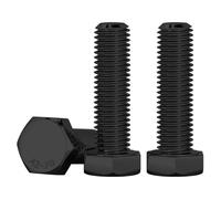 Drenky 10 Pièces Boulons Hexagonaux M10 X 35mm Noir Acier Inoxydable A2 V2A Haute Résistance Boulon à TêTe Hexagonale DIN 933 Vis Inox Pour Automobile Et Machinerie
