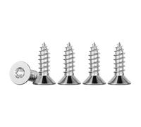 Drenky 100pcs M3 x 12 Vis à bois à tête fraisée Torx entièrement filetée pour aggloméré A2 Vis autotaraudeuses en acier inoxydable Quincunx standard Fixation à filetage complet pour le travail du bois