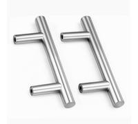 Drenky 2 Unités En argent acier inoxydable Boutons De Porte Tirer La Poignée De Meubles avec Vis pour Tiroir Meuble Cuisine Cuisine Home Decorating, Trou à Trou Centre Distance 64 mm