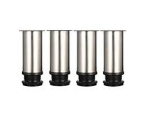 Drenky 4 Pieds Réglables 120 mm De Hauteur Épaissir les pieds d'armoire Pieds de table Pieds de meubles, Acier inoxydable brossé, Hauteur réglable 0-15 mm Venez avec des vis en acier inoxydable