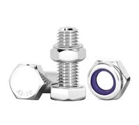 Drenky Boulon M10 10 Pcs Bouton à Tête Hexagonale Et écrous, M10 X 16mm Boulons à Six Pans Avec écrous Boulons Acier Inoxydable A2 V2A Pour Meubles, Voitures, Vélos, Bateaux, Impression 3D