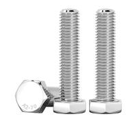 Drenky Boulon M10, 10 Pièces Boulons Hexagonaux Argent DIN933 Acier Inoxydable A2 V2A M10 x 40mm Haute Résistance Vis Inox Pour Automobile Et Machinerie