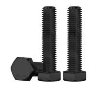 Drenky Boulon M10, 10 Pièces Boulons Hexagonaux Noir DIN933 Acier Inoxydable A2 V2A M10 x 40mm Haute Résistance Vis Inox Pour Automobile Et Machinerie