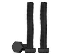 Drenky Boulon M8, 10 Pièces Boulons Hexagonaux Noir DIN933 Acier Inoxydable A2 V2A M8 x 80mm Haute Résistance Vis Inox Pour Automobile Et Machinerie