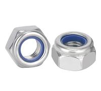 Drenky Écrou Autobloquant M8,25 Pièces Écrou de Blocage en Acier Inoxydable V2A A2 DIN 985 Ecrou Nylstop Hexagonal pour Vis, Boulons et Tiges Filetées,Usage Interieur et Exterieur