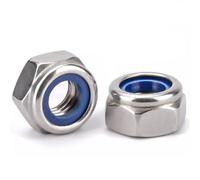 Drenky Écrou Autobloquant M8, Écrou de Blocage 25 Pièces Acier Inoxydable V2A A2 DIN 985 Ecrou Nylstop Hexagonal pour Vis, Boulons et Tiges Filetées,Usage Interieur et Exterieur