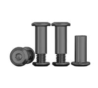 Drenky Lot de 10 vis de connexion M5 en acier inoxydable - Écrous à manchon - Kit d'écrous hexagonaux M5 x 20 mm - Boulons hexagonaux plats pour lit, porte, table, chaise, plan de travail, armoire