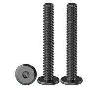 Drenky Lot de 20 boulons hexagonaux à tête plate M6 x 45 mm, en acier inoxydable 304, entièrement filetés, tête hexagonale plate