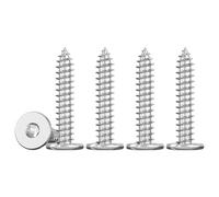 Drenky M3 Vis a Bois en Inox M3x30mm Mince Autotaraudeuses à Tête Plate Vis à Bois, EntièRement Fileté, 50 Pièces