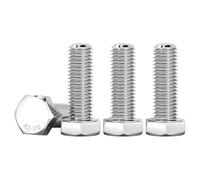 Drenky M6 x 30mm Boulons Hexagonaux Acier Inoxydable A2 V2A Vis à Tête Hexagonale DIN 933 Vis Inox M6 Boulon pour Meubles, Automobile et Machinerie, Argent, 10 Pièces