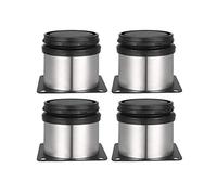 Drenky Pieds d’armoire ou de table réglables en acier inoxydable brossé, Hauteur réglable 0-15 mm Livrés avec vis en acier inoxydable
