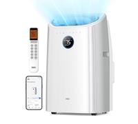 Dreo 12000 BTU Smart Inverter Climatiseur mobile, 46dB Silencieux, jusqu'à 300 pieds carrés, télécommande, déshumidification, sans drainage pour un refroidissement puissant, 24 minuteries
