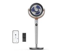 Dreo 20 dB Smart Ventilateur Silencieux sur Pied, Oscillation à 120° + 120°, Ventilateurs Puissants avec Télécommande, Portée de 24 m, 6 Modes, 8 Vitesses, Minuterie de 12 h, Compatible avec Alexa