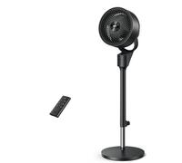 DREO 25 dB Ventilateur Silencieux sur Pied, Ventilateurs Puissants avec Télécommande, Portée de 24 m, 3 Modes,Hauteur réglable de 86 à 104 cm, Vertical manuel à 90°, Minuterie de 6 h