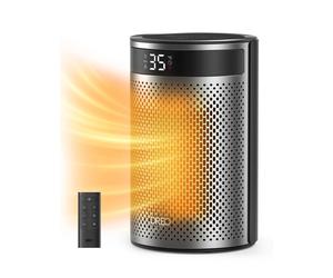 DREO Chauffage d'appoint PTC céramique écoénergétique - 1500 W, 34 dB silencieux, minuterie 12 h, 8 protections de sécurité, télécommande, Atom 416.