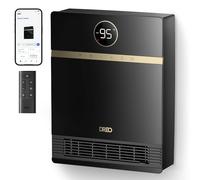 Dreo Chauffage mural intelligent - Fougère de sortie à 30° - 1500 W - Thermostat réglable - Télécommande - Minuterie - Chauffage Easy-Mount pour une utilisation en intérieur - Fonctionne avec Alexa
