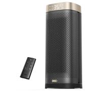 DREO Chauffage soufflant céramique 2000 W économe et silencieux avec thermostat, minuterie 12 h, 3 modes, oscillation 70°, protection anti-surchauffe et anti-basculement, Solaris Slim H2, Or