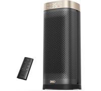 DREO Chauffage soufflant céramique 2000 W économe et silencieux avec thermostat, minuterie 12 h, 3 modes, oscillation 70°, protection anti-surchauffe et anti-basculement, Solaris Slim H2, Or