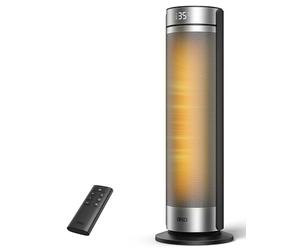 DREO Chauffage Tour 23 Pouces 2000W Silencieux, Radiateur Portable avec Télécommande, Oscillation 70°, Minuterie 12H, 5 Modes, Chauffage Céramique PTC avec Thermostat pour Bureau et Grande Pièce