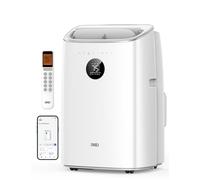 DREO climatiseur mobile 7500 BTU 3-en-1 refroidissement/ventilation/déshumidification, silencieux pour chambre ou bureau, contrôle par app et voix, sans drainage, kit fenêtre, 2,5 L/h, AC318S