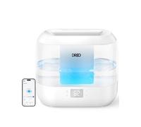 DREO Humidificateur intelligent 4L, brume froide silencieuse 28 dB, capteur d’humidité, écran LED, diffuseur d’huiles essentielles, 36 h, remplissage par le haut, contrôle app et vocal