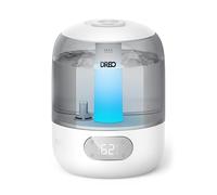 Dreo Humidificateur pour chambre à coucher avec capteur, humidificateur ultrasonique silencieux 26 dB pour la maison, buse à 360°, autonomie de 30 heures, indicateur de lumière ambiante, diffuseur