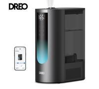 DREO Humidificateur sonique intelligent - Grand réservoir 6 L, Hydratation rapide 500 ml/h, Brume chaude et froide, Contrôle via application intelligente, Contrôle précis de 5 % d’humidité, Disques à