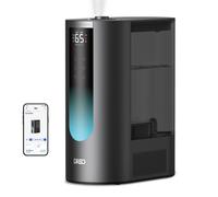 DREO Humidificateur ultrasonique intelligent, 6 L, 500 ml/h, brume chaude et froide, contrôle App, régulation humidité 5 %, doubles diffuseurs d'arômes, HHM013S