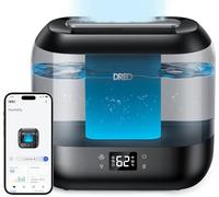 Dreo Smart Humidificateur pour chambre à coucher, Top Fill 4L Humidificateur de brume fraîche surdimensionné avec diffuseur d'huile et veilleuse, 32H d'autonomie, Silencieux pour la maison, le bureau