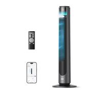 DREO TurboCool 711AS Ventilateur de brouillard d'extérieur 10 m/s, 12 niveaux, 4 modes, ventilateur sur pied intelligent, oscillation 150°, silencieux 20 dB, moteur CC résistant aux intempéries, pour