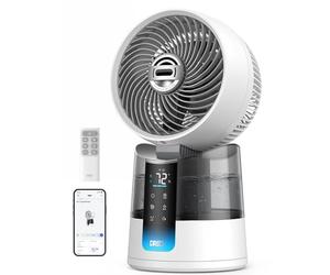 DREO TurboCool Ventilateur 516S, ventilateur de table oscillation 150° + 30°, rafraîchisseur d’air 7,9 m/s, brume ultrafine, silencieux 20 dB, 6 vitesses, 2 modes, contrôle app & télécommande.