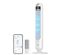 DREO ventilateur colonne intelligent pour chambre à coucher, ventilateur sur pied silencieux de 28 dB, portée d’air jusqu’à 8,8 m, 4 vitesses & 3 modes, minuterie 8H,Alexa & Google, oscillation à 90°