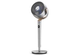 DREO Ventilateur sur Pied Silencieux, Oscillation 120° + 120°, Portée jusqu'à 27 m, Moteur DC, 8 Vitesses, 3 Modes, Télécommande, Hauteur Réglable 89-102 cm, Minuterie 8 h, jusqu'à 20 dB