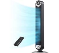 Dreo Ventilateur tour oscillant à 90° avec télécommande, pour chambre à coucher, 106,7 cm, 6 vitesses, 3 + 1 modes, grand écran LED, contrôle tactile, minuterie 12h, ventilateur de sol silencieux sans