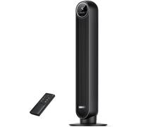 Dreo Ventilateur tour pour chambre à coucher, vitesse 7,6 m/s, silencieux 28 dB, ventilateur oscillant à 90°, 4 vitesses, 4 modes, minuterie 8 heures, Nomad One, noir