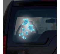 Dreothy Autocollant réfléchissant en vinyle pour voiture, motif tortue de mer, mignon, imperméable, pour vitre arrière, pare-chocs, porte, SUV, camion, moto