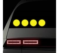 Dreothy Lot de 10 autocollants ronds réfléchissants de qualité diamant, haute intensité, autocollants de sécurité nocturne pour voiture, camion, casque, vélo (rond, jaune)